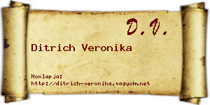 Ditrich Veronika névjegykártya